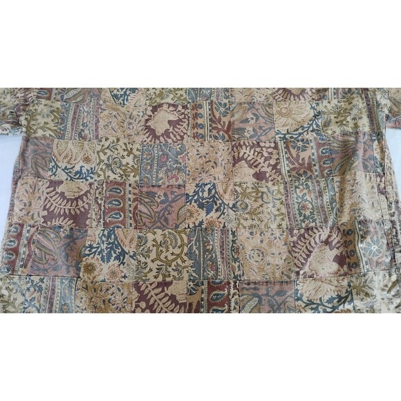 Vtg Territory Ahead Patchwork Shirt Men’s L/XL Tan Boho Festival Outdoor EUC - Picture 10 of 16